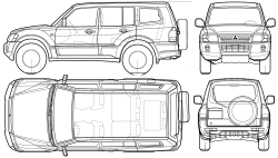 Внешний вид внедорожника: Mitsubishi Pajero Внешний вид внедорожника: Mitsubishi Pajero