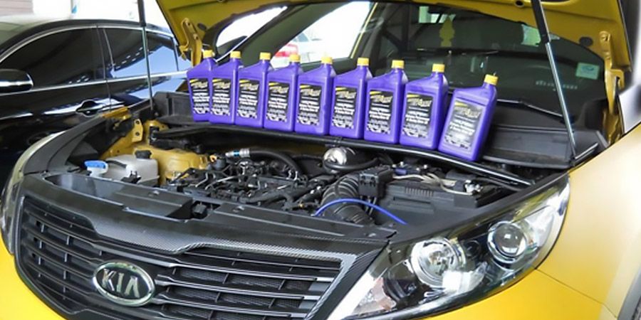 Процесс замены масла Киа