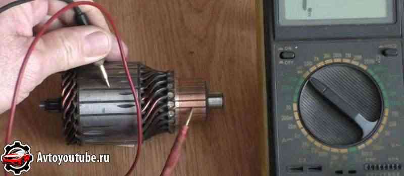 Как проверить замыкание обмоток якоря на сердечник и вал мультиметром и лампой