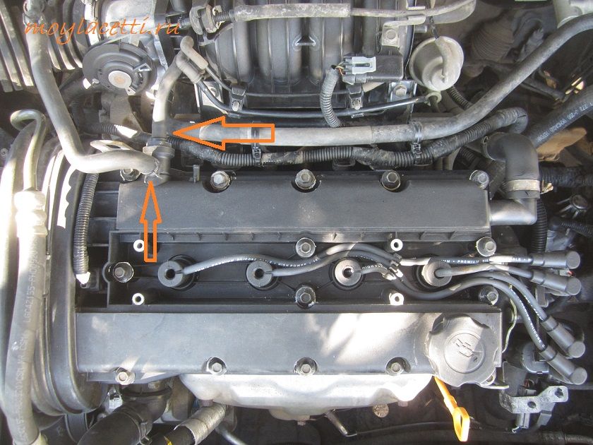 Отключить систему вентиляции картерных газов Отключить систему вентиляции картерных газов