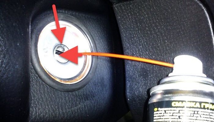 Очистка замка зажигания