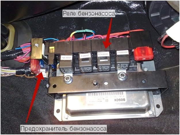 Обесточивание бензонасоса