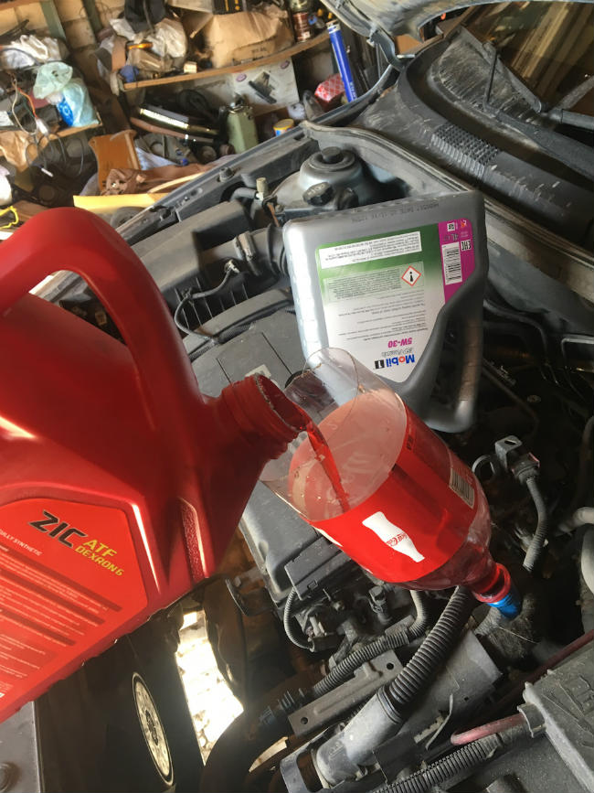 Частичная замена масла в АКПП оснащенной щупом