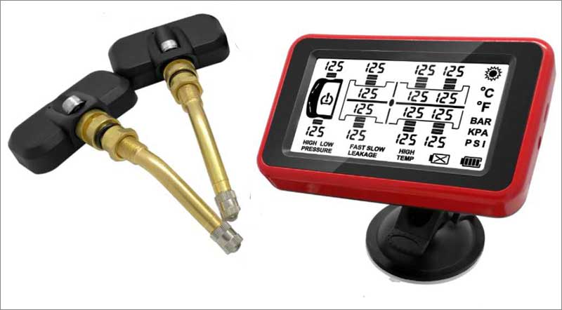 Система контроля давления в разных единицах измерения Система контроля давления в шинах