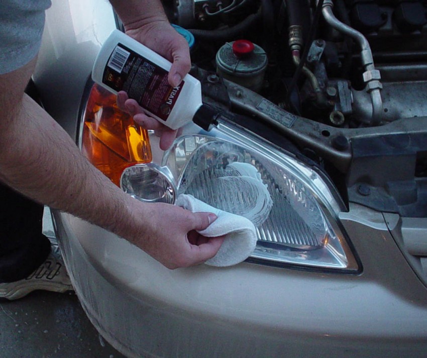 Полировка стеклянных фар