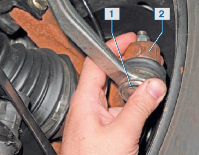 Проверка наконечников рулевых тяг