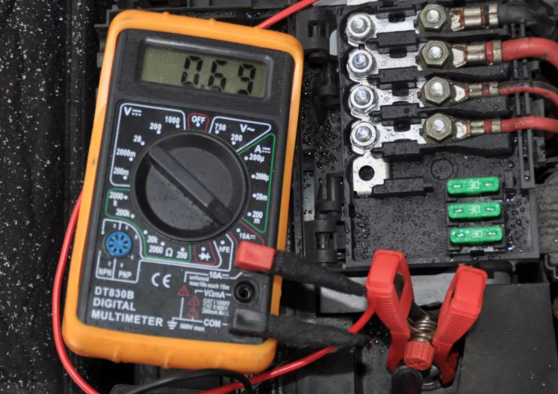 Как найти утечку тока в автомобиле мультиметром