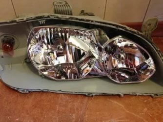 Как разобрать фару Киа Спектрум?