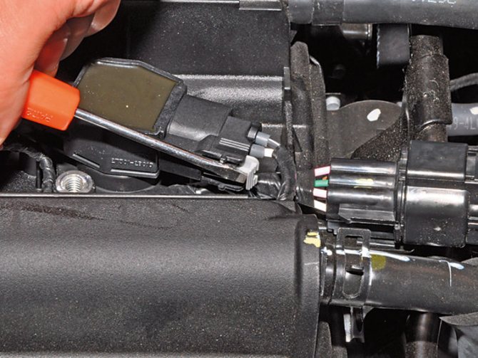 снять блок с катушки