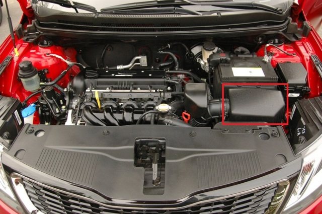 Воздушный фильтр Киа Рио 3: где находится, замена